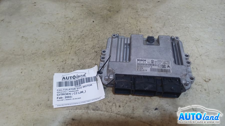 Calculator Ecu Motor 9664843480 0281012523 Citroen C2 JM 2003