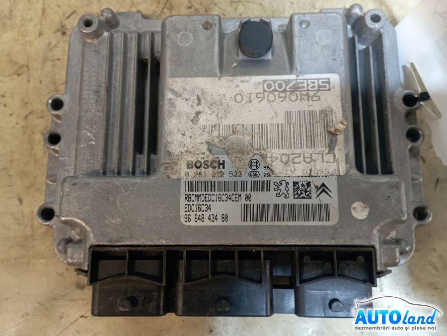 Calculator Ecu Motor 9664843480 0281012523 Citroen C3 II 2009