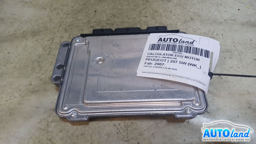Calculator Ecu Motor 9664843780 0281013872 Peugeot 207 SW WK 2007