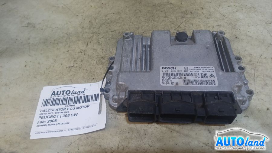Calculator Ecu Motor 9664843780 0281013872 Peugeot 308 SW 2008