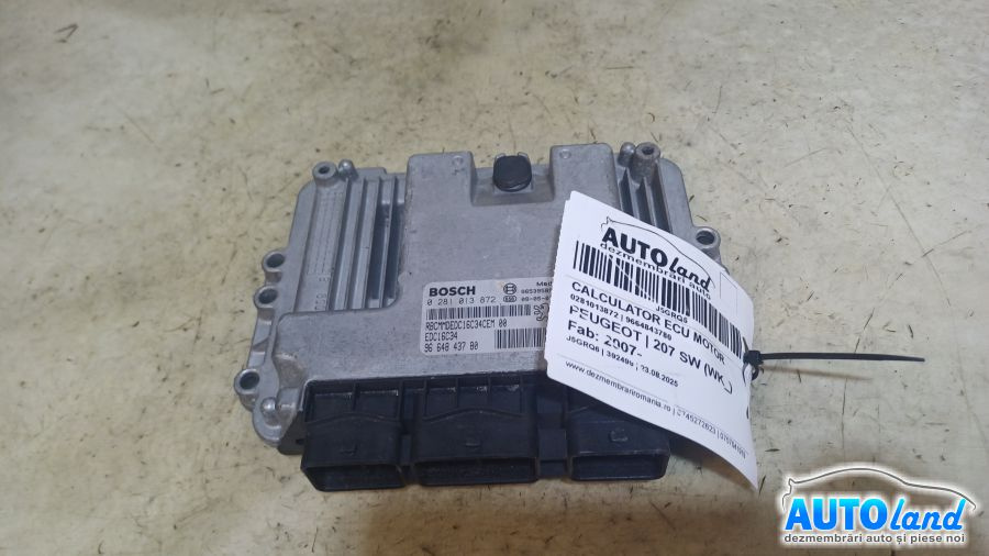 Calculator Ecu Motor 9664843780 0281013872 Peugeot 207 SW WK 2007