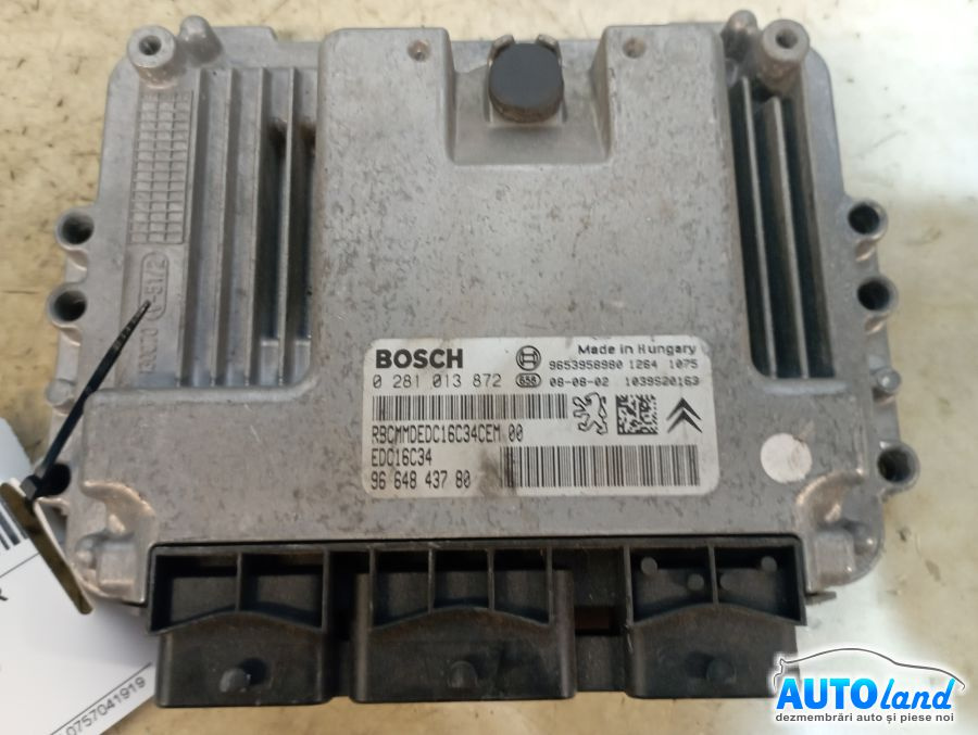 Calculator Ecu Motor 9664843780 0281013872 Peugeot 307 3A/C 2000
