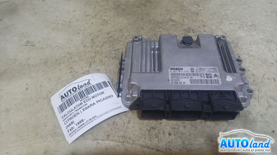 Calculator Ecu Motor 9664843780 0281013872 Citroen XSARA PICASSO N68 1999