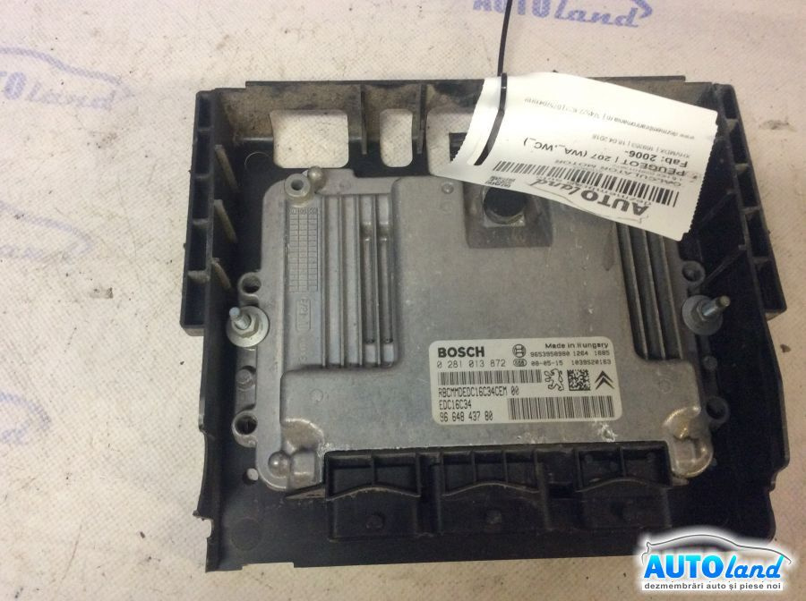 Calculator Ecu Motor 9664843780 1.6 HDI 0281013872 Peugeot 207 2006