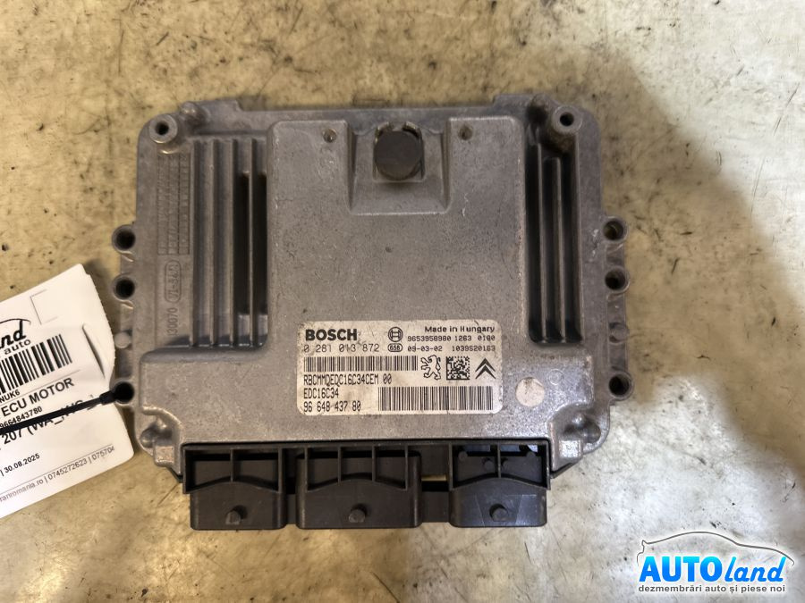 Calculator Ecu Motor 9664843780 1.6 HDI 0281013872 Peugeot 207 2006