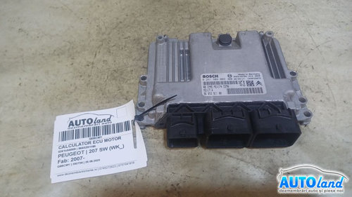 Calculator Ecu Motor 9665291180 0261s04009 Peugeot 207 SW WK 2007