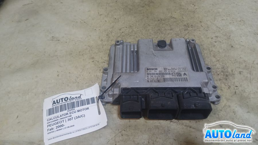 Calculator Ecu Motor 9665291180 0261s04009 Peugeot 307 3A/C 2000