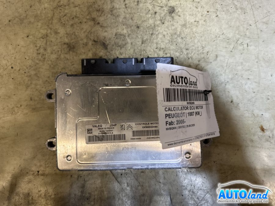 Calculator Ecu Motor 9665424480 Peugeot 1007 KM 2005