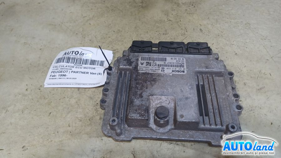 Calculator Ecu Motor 9665594380 1.6 HDI Peugeot PARTNER Van 5 1996