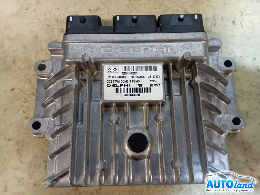 Calculator Ecu Motor 9665843380 2.0 HDI 9663548180 Citroen C5 RD 2008