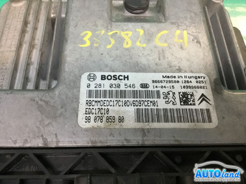 Calculator Ecu Motor 9666729580 1.6 HDI,9hp,0281030546 Citroen C4 B7 2009