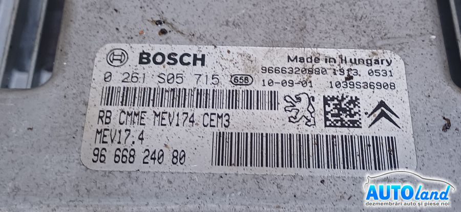 Calculator Ecu Motor 9666824080 Benzina 0261s05715 Peugeot 308 4A ,4C 2007