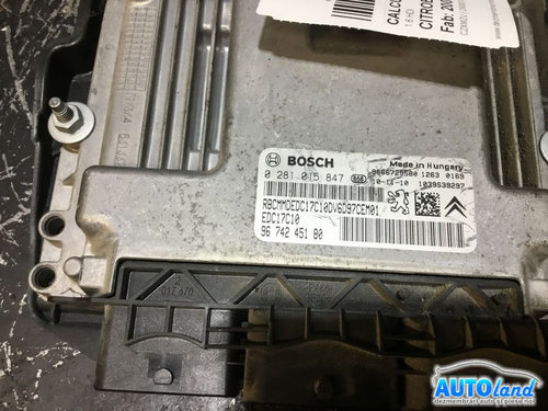 Calculator Ecu Motor 9674245180 1.6 HDI 0281015847 Citroen DS3 2009