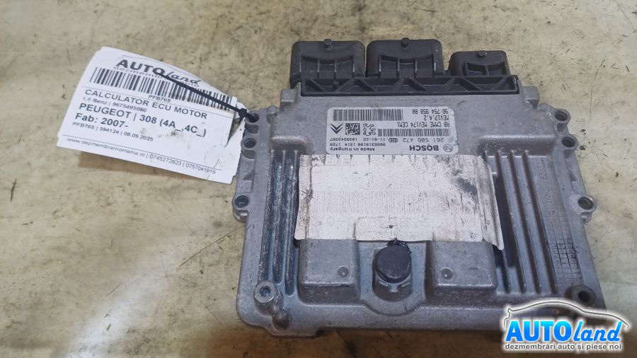 Calculator Ecu Motor 9675495080 1.6 Benz Peugeot 308 4A ,4C 2007