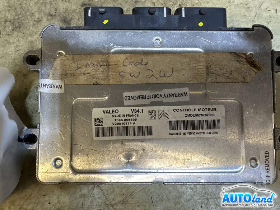 Calculator Ecu Motor 9676782980 1.4 B Peugeot 207 CC WD 2007