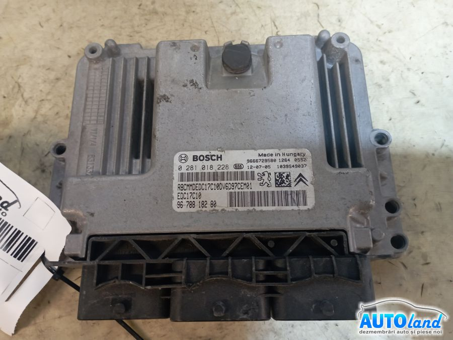 Calculator Ecu Motor 9678818280 1.6 HDI0281018228 Peugeot 207 SW WK 2007