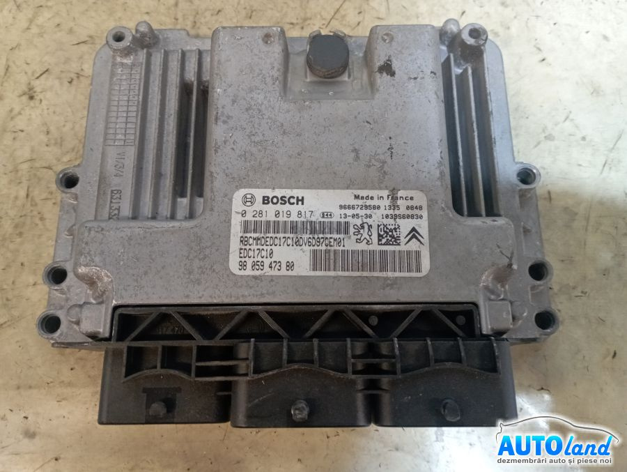 Calculator Ecu Motor 9805947380 1.6 HDI0281019817 Peugeot 208 2012