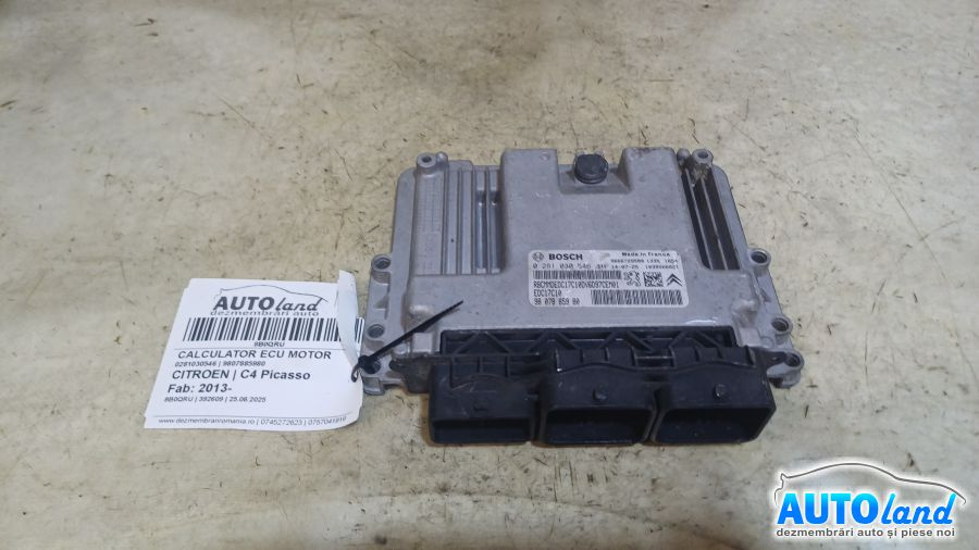 Calculator Ecu Motor 9807885980 0281030546 Citroen C4 Picasso 2013