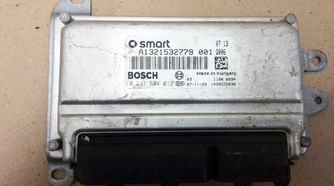 CALCULATOR ECU MOTOR INJECTIE SMART FORTWO COUPE 1.0B 451 2007 . . 2014 52KW 45KW