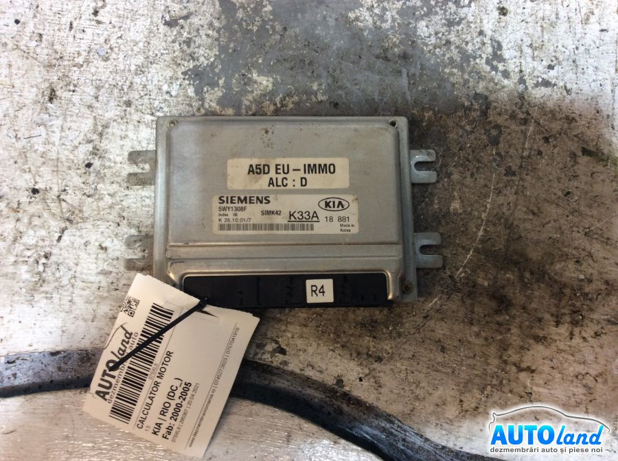 Calculator Ecu Motor K33a18881 1.5 Kia RIO DC 2000-2005