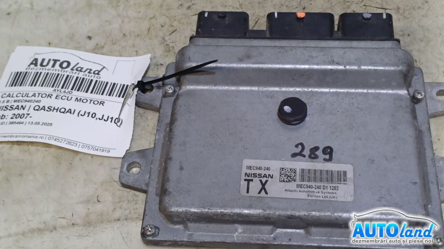 Calculator Ecu Motor Mec940240 1.6 B Nissan QASHQAI J10,JJ10 2007