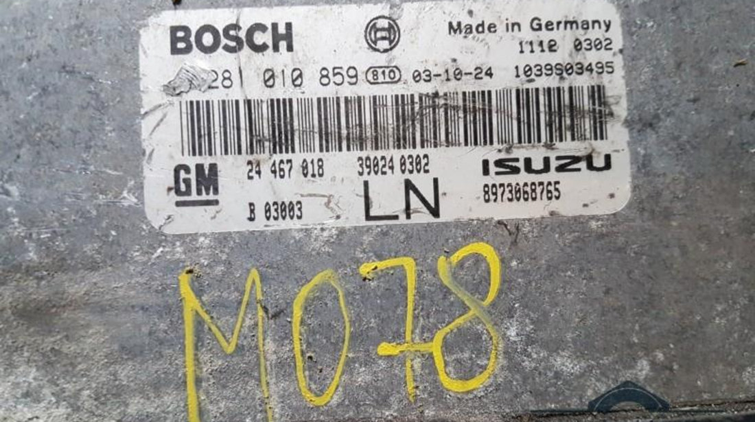 Calculator ecu Opel Astra H (2004-2009) 0281010859