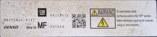 Calculator Ecu Opel Astra J A17DTJ cod 98113173