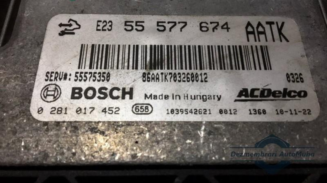 Calculator ecu Opel Insignia (2008->) 0281017452