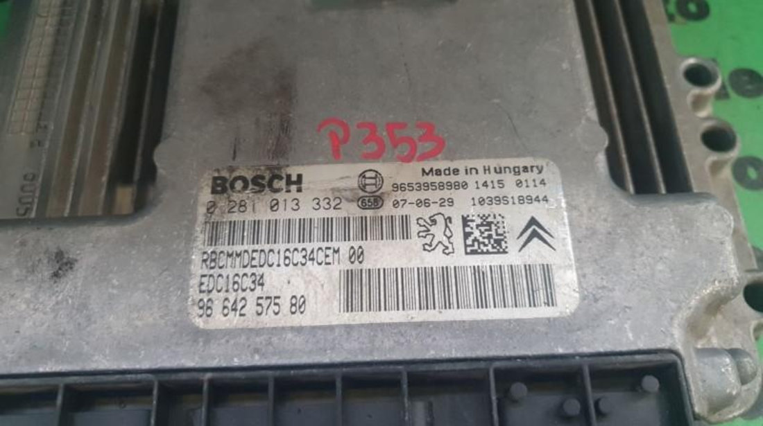 Calculator ecu Peugeot 407 (2004-2010) 0281013332