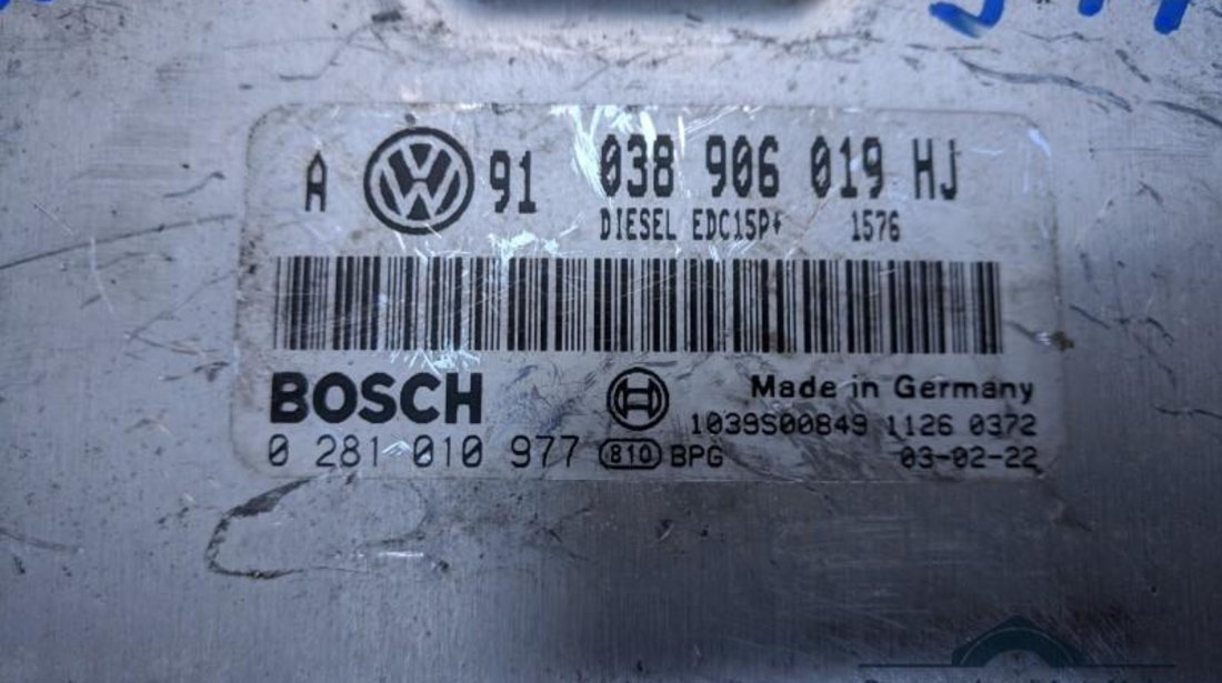 Calculator ecu Volkswagen Bora (1998-2005) 038906019HJ