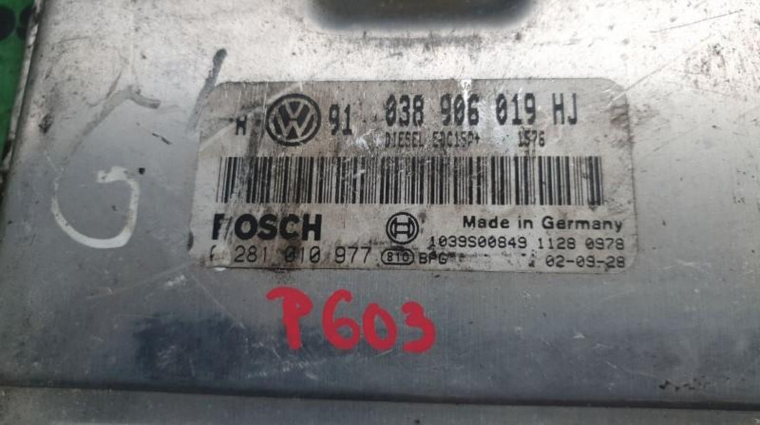 Calculator ecu Volkswagen Golf 4 (1997-2005) 0281010977