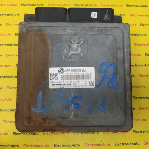 Calculator ECU Volkswagen Passat, 03G906018EM, 5WP45562AF, PPD12