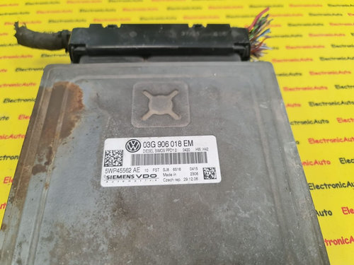 Calculator ECU Volkswagen Passat, 03G906018EM, 5WP45562AE, PPD12