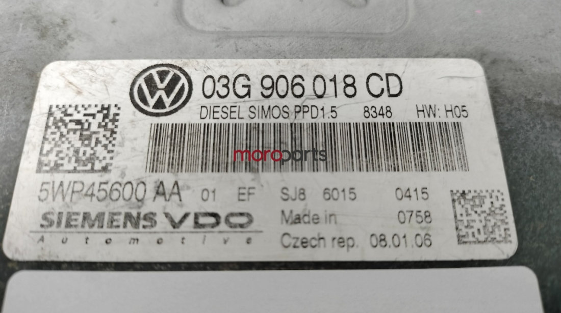 Calculator ECU Volkswagen Passat (3C) Combi 2010 2.0 TDI OEM 03G906018CD