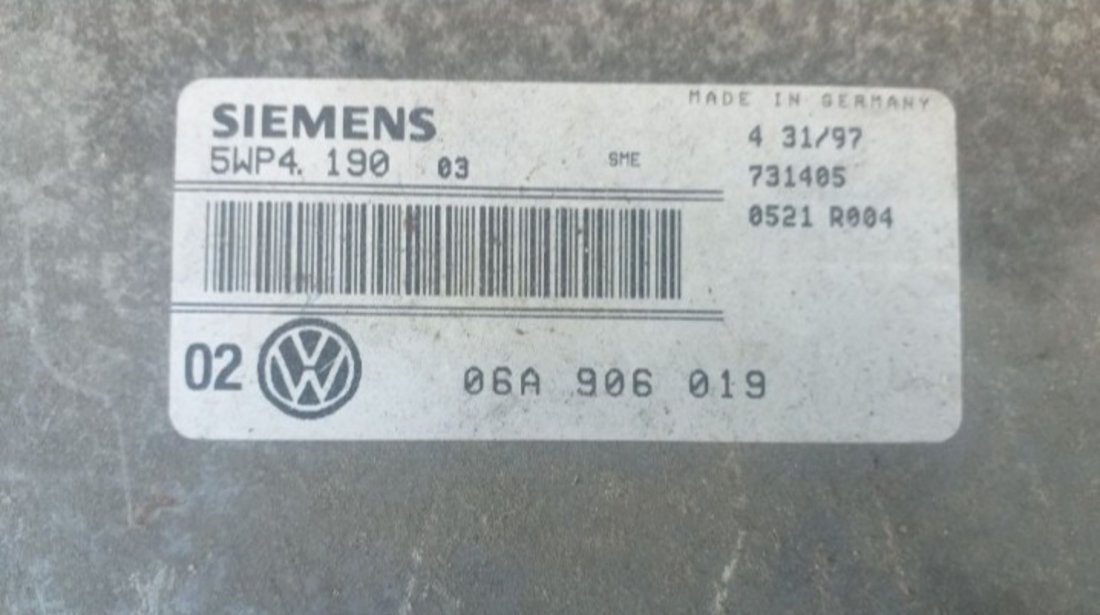 Calculator ecu vw golf 4 1.6 SR cod-06A906019