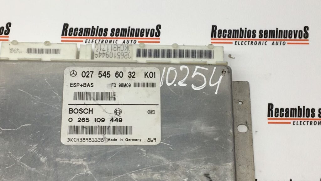 Calculator ESP BAS BOSCH MERCEDES-BENZ W168 0 265 109 449 / 0265109449 / 027 545 60 32 / 02754560320 265 109 449 / 0265109449 / 027 545 60 32 / 0275456032
