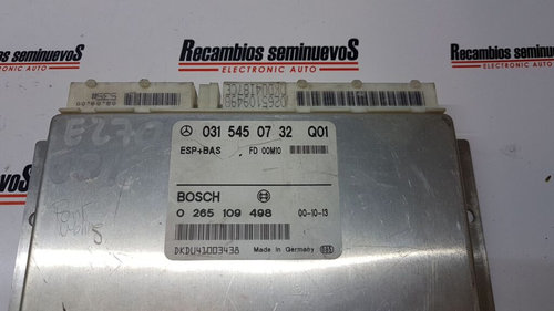 Calculator ESP/BAS BOSCH MERCEDES-BENZ W210 0 265 109 498 / 0265109498 / 031 545 07 32 / 0315450732 ...
