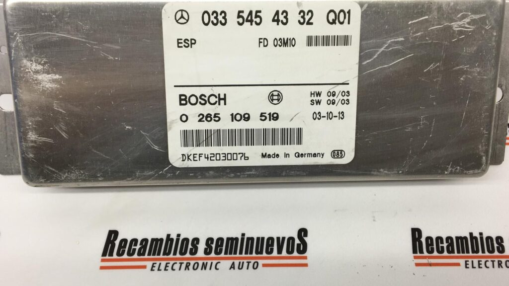 Calculator ESP BOSCH MERCEDES-BENZ W211 033 545 43 32 / 0335454332 / 0 265 109 519 / 0265109519 / FD 03M10 / FD03M10033 545 43 32 / 0335454332 / 0 265 109 519 / 0265109519 / FD 03M10 / FD03M10