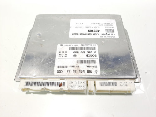 Calculator ESP, cod A1685453532, 0265109630, Mercedes Clasa A (W168), 1.7 CDI, OM668942 (id:483109)