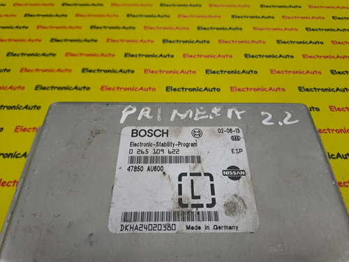 Calculator ESP NISSAN PRIMERA 0265109622, 47850AU600