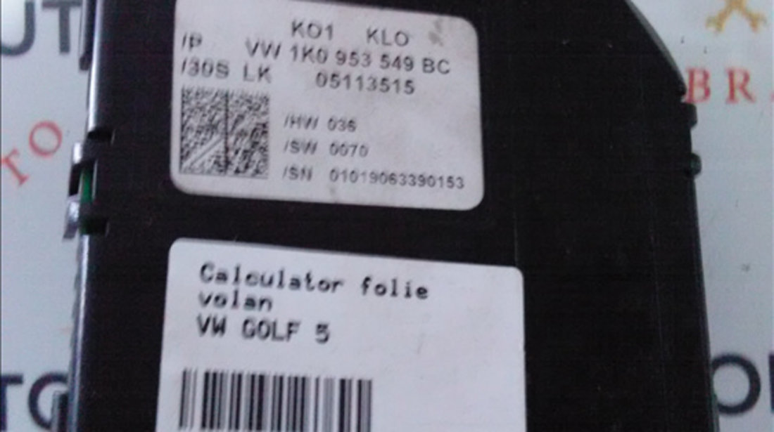 Calculator folie volan VOLKSWAGEN GOLF 5 2004-2009