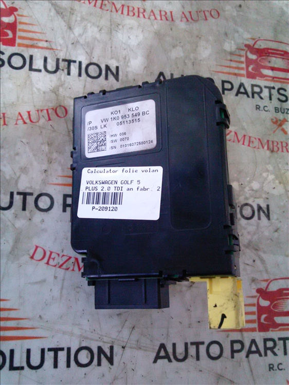 Calculator folie volan VOLKSWAGEN GOLF 5 PLUS 2.0 TDI an fabr. 2008