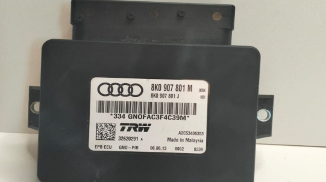 Calculator frana de mana 8K0907801M 8K0907801M Audi A5 8T [facelift] [2011 - 2016] Sportback liftback 3.0 TDI multitronic (204 hp)