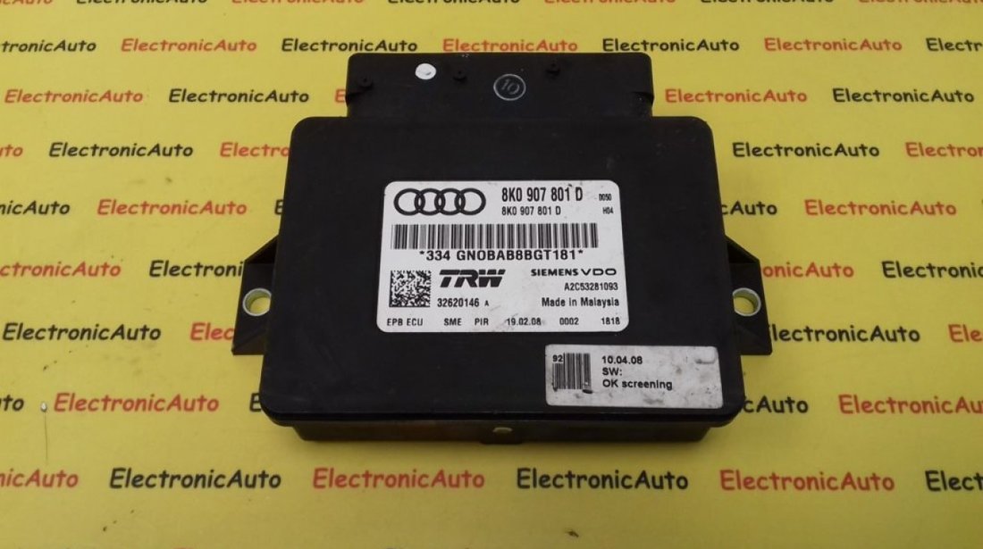 Calculator Frana De Mana Audi A4, 8K0907801D