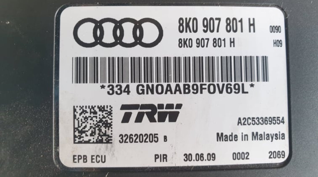 Calculator frana de mana Audi A4 B8 Facelift cod piesa : 8K0907801H