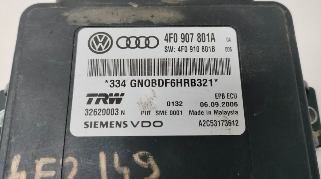 Calculator frana de mana Audi A6 C6 (4F2) Sedan 2006 2.7 TDI OEM 4F0907801A