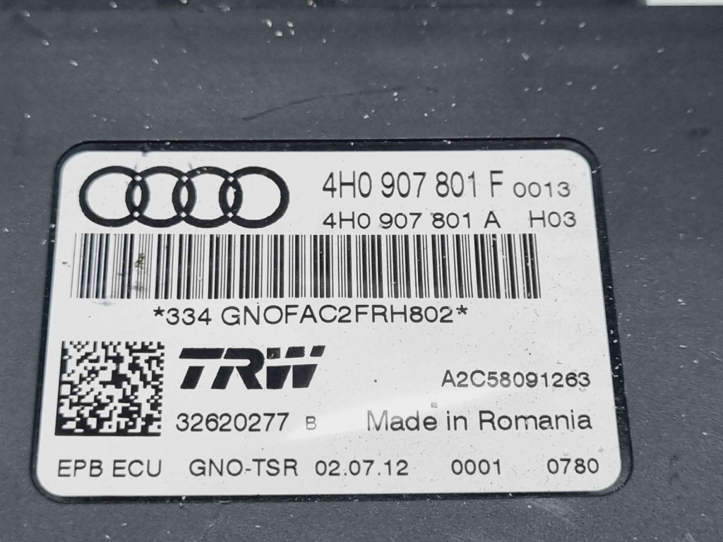 Calculator frana de mana Audi A8 D4 (4H2, 4H8, 4HC, 4HL) [Fabr 2009-2018] 4H0907801F 3.0 TDI CDTA 184KW / 252CP