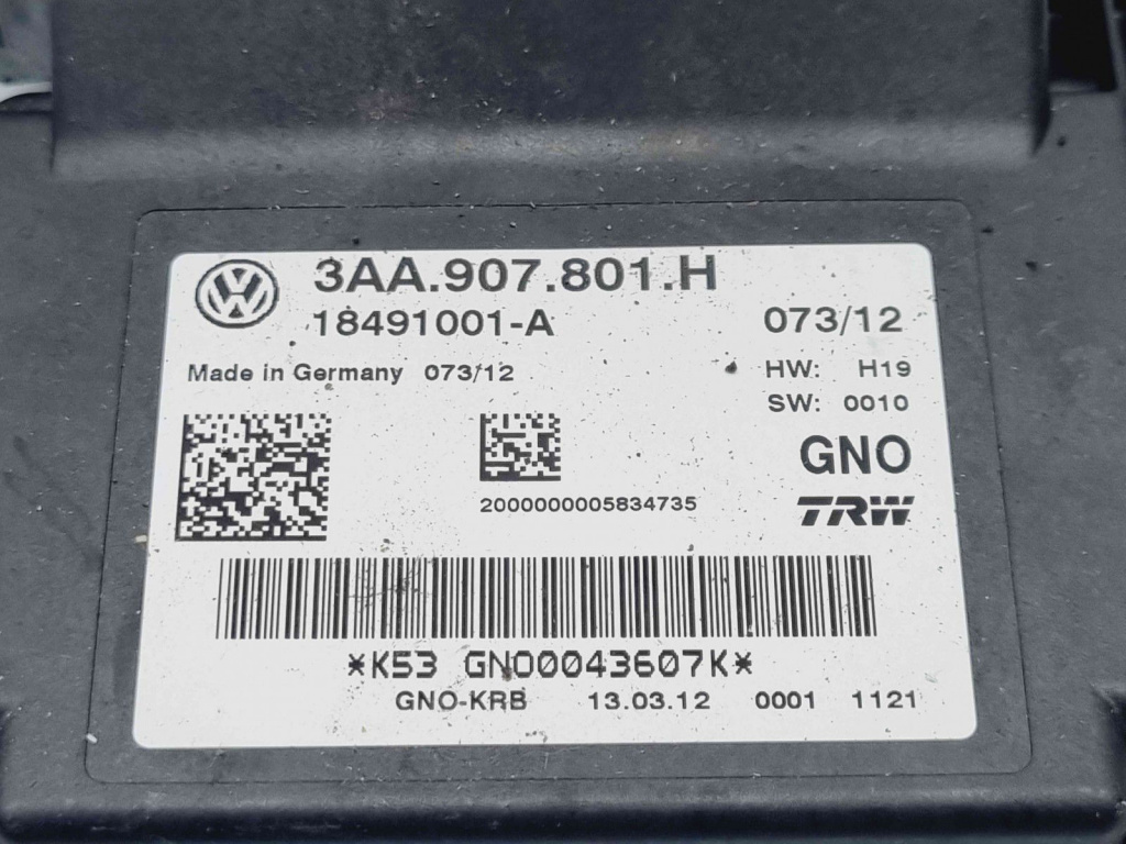 Calculator frana de mana Volkswagen Passat CC (358) Facelift [Fabr 2012-2016] 3AA907801H 2.0 TDI CFFB 103KW / 140CP