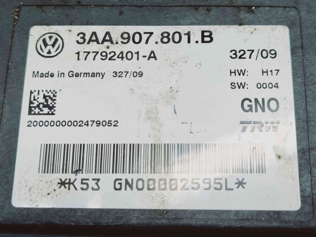 Calculator frana de mana Volkswagen Tiguan (5N) [Fabr 2007-2016] 3AA907801B 2.0 TDI CBAB 103KW / 140CP 2.0 TDI CBAB 103KW / 140CP