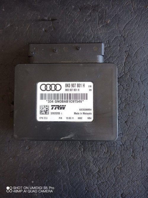 Calculator frana mana , Audi A4 B8 2.0 TDI , 2012 COD - 8K0907801H / 8K0907801N